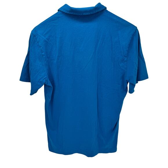 Patagonia Polo Shirt Mens XS  Blue Trout Fitz Roy Organic Cotton Short Sleeve - Picture 3 of 7